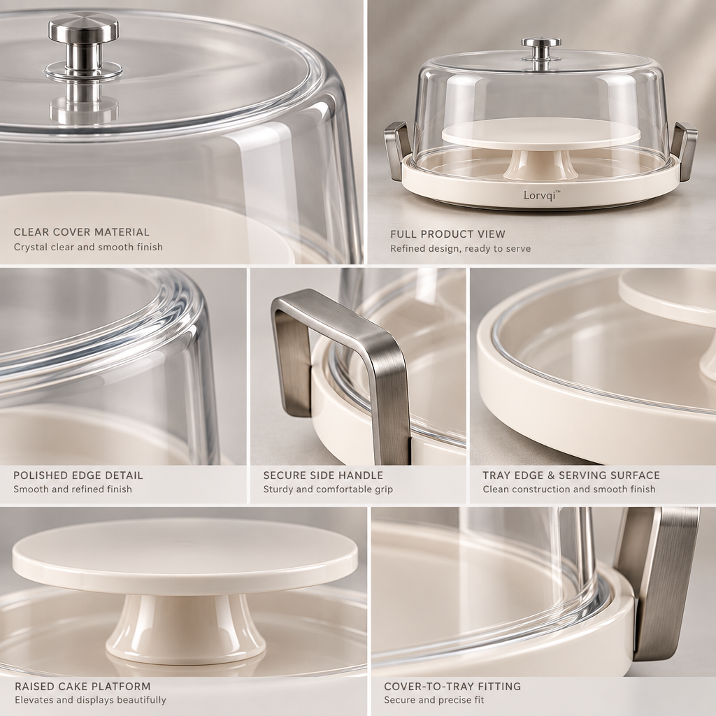 Lorvqi™ Lidded Cake Display Tray main image 06