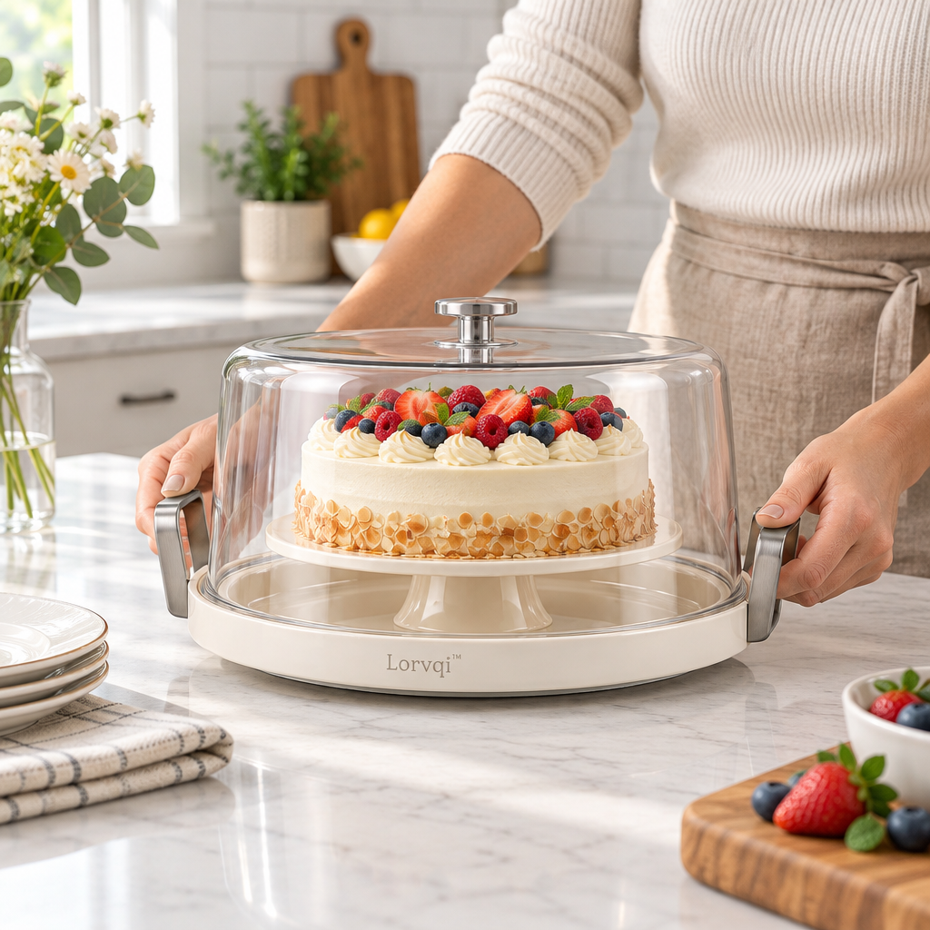 Lorvqi™ Lidded Cake Display Tray main image 04