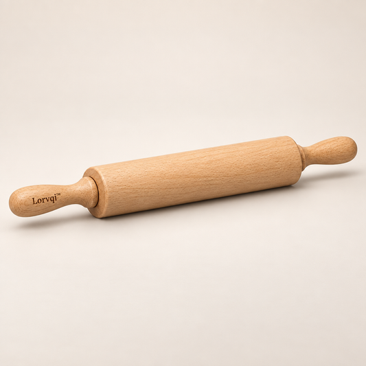 Lorvqi™ Solid Wood Rotating Rolling Pin hero