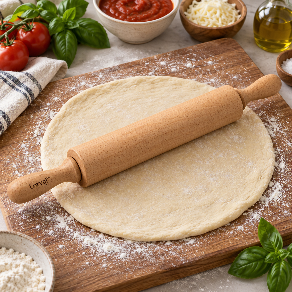 Lorvqi™ Solid Wood Rotating Rolling Pin main image 05