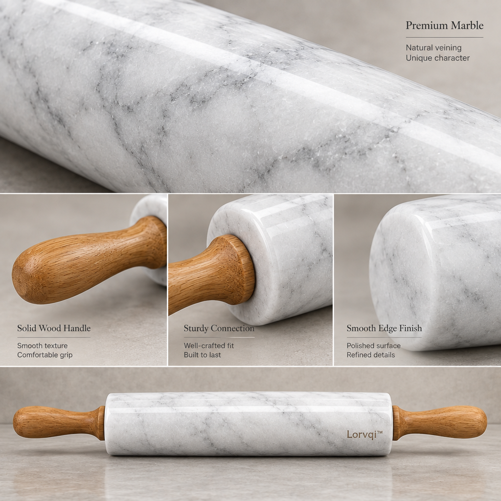 Lorvqi™ Marble Baking Rolling Pin main image 06