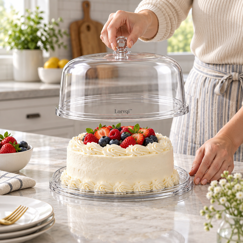 Lorvqi™ Clear Acrylic Cake Display Dome main image 04