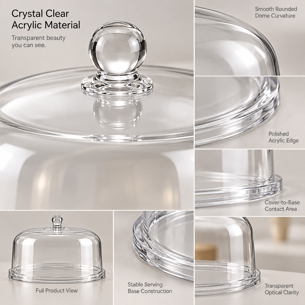 Lorvqi™ Clear Acrylic Cake Display Dome main image 06